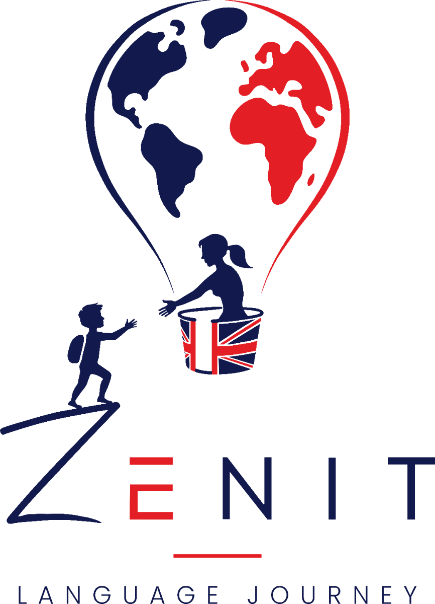 Zenit — a tanító a hőlégballon kosarából lenyúl a Z betűn felkapaszkodó gyerekért